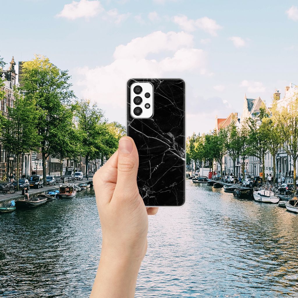 Samsung Galaxy A33 5G TPU Siliconen Hoesje Marmer Zwart - Origineel Cadeau Vader B2C Telecom