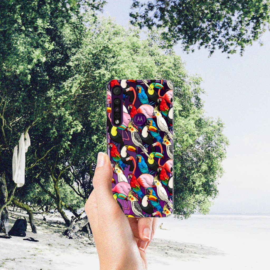 Motorola One Macro TPU Hoesje Birds B2C Telecom