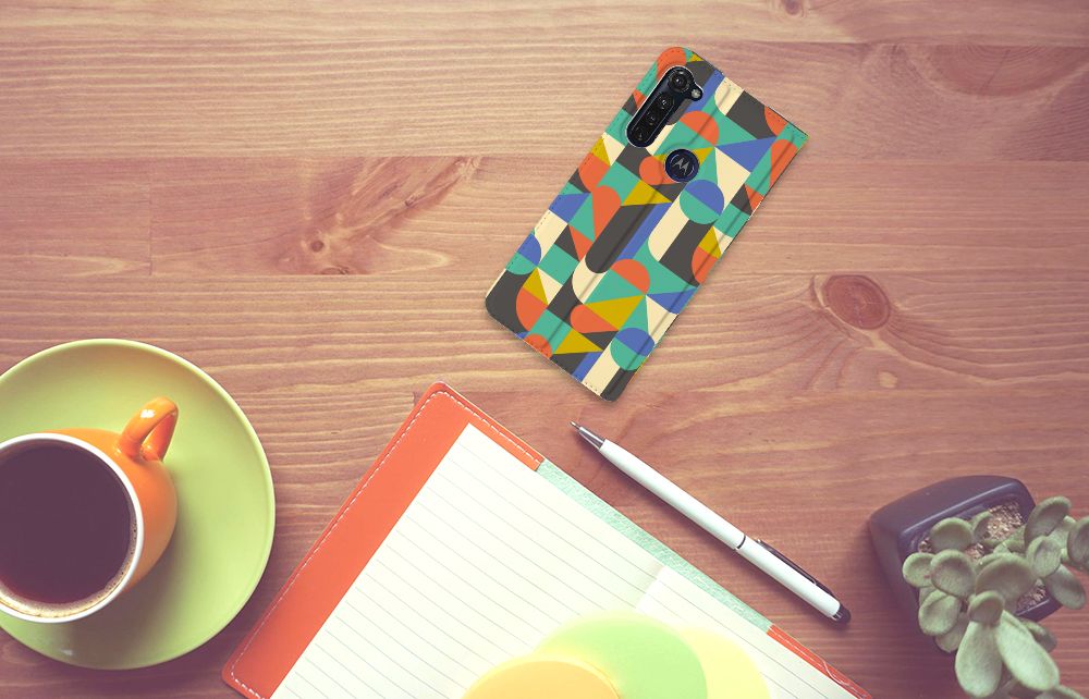 Motorola Moto G Pro Hoesje met Magneet Funky Retro - B2C Telecom