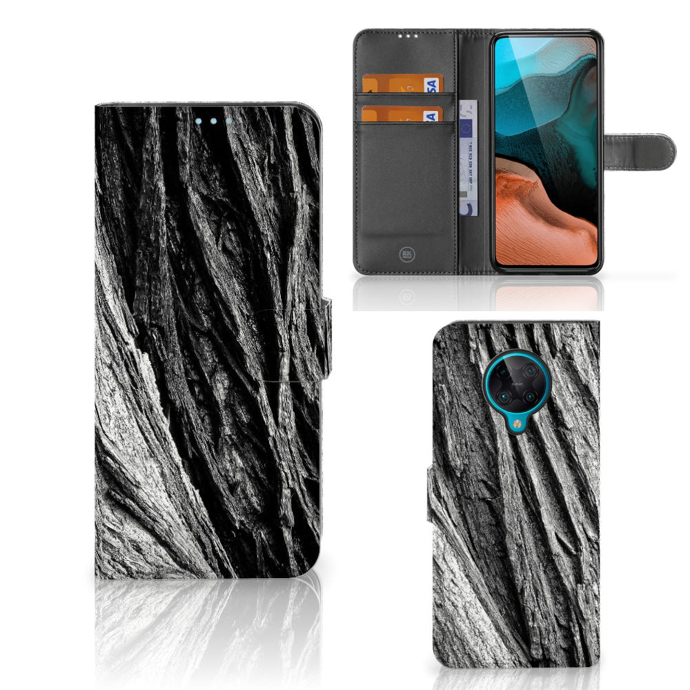 Book Style Case Xiaomi Poco F2 Pro Boomschors Grijs