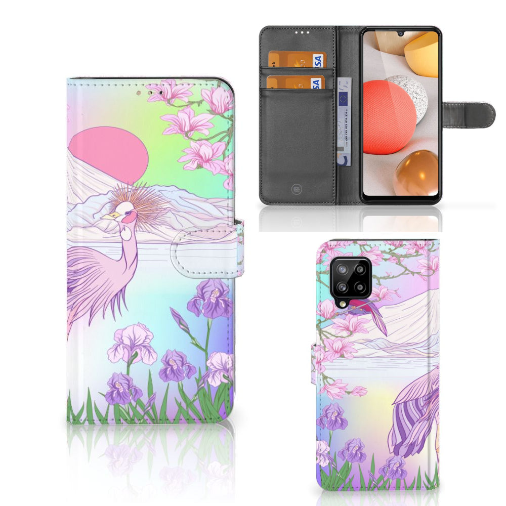 Samsung Galaxy A42 5G Telefoonhoesje met Pasjes Bird