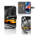 iPhone 15 Plus Flip Cover New York Taxi met een levendige taxi afdruk en handige opbergvakjes.