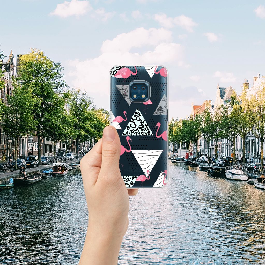 Nokia XR20 TPU Hoesje Flamingo Triangle B2C Telecom