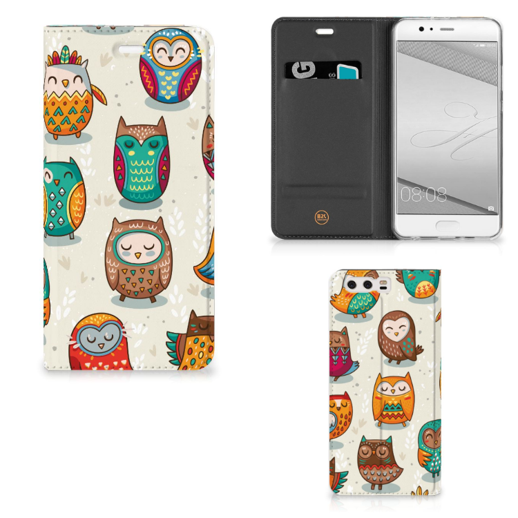 Huawei P10 Plus Hoesje maken Vrolijke Uilen