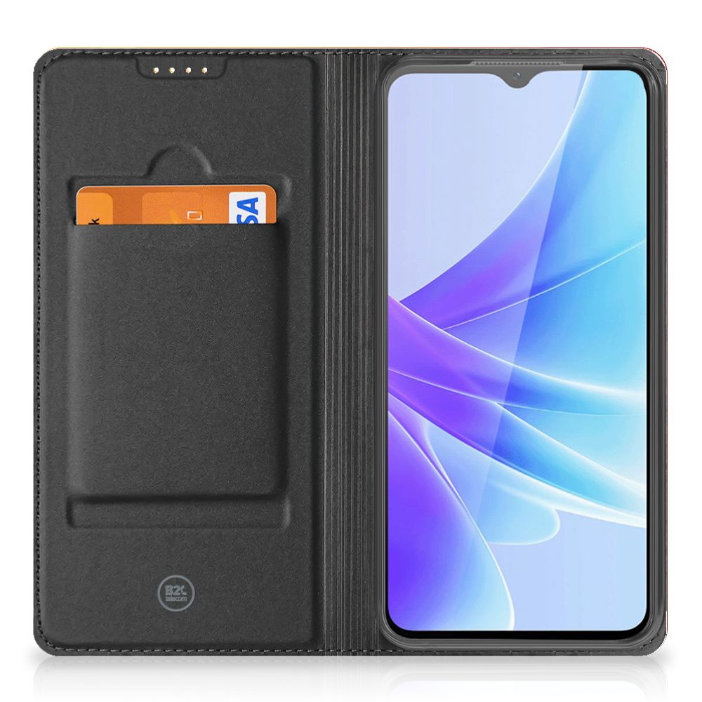 Stand Case voor OPPO A57 | A57s | A77 4G Polygon Red - B2C Telecom