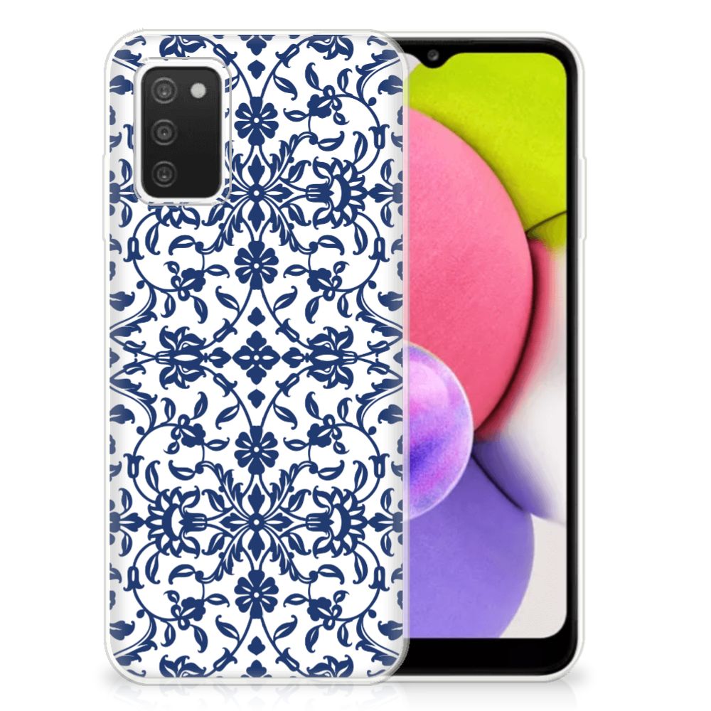 Samsung Galaxy A03S TPU Case Flower Blue B2C Telecom