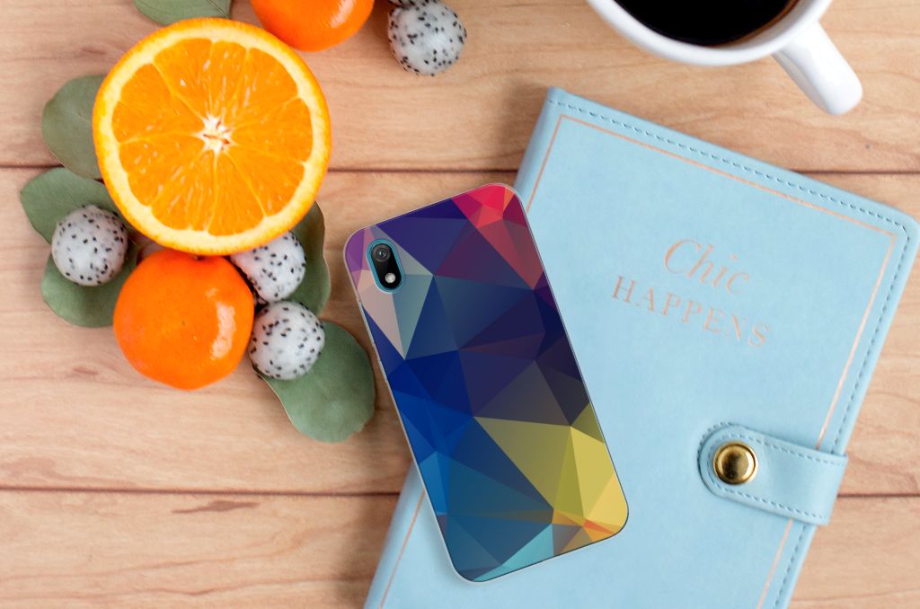 Huawei Y5 (2019) TPU Hoesje Polygon Dark