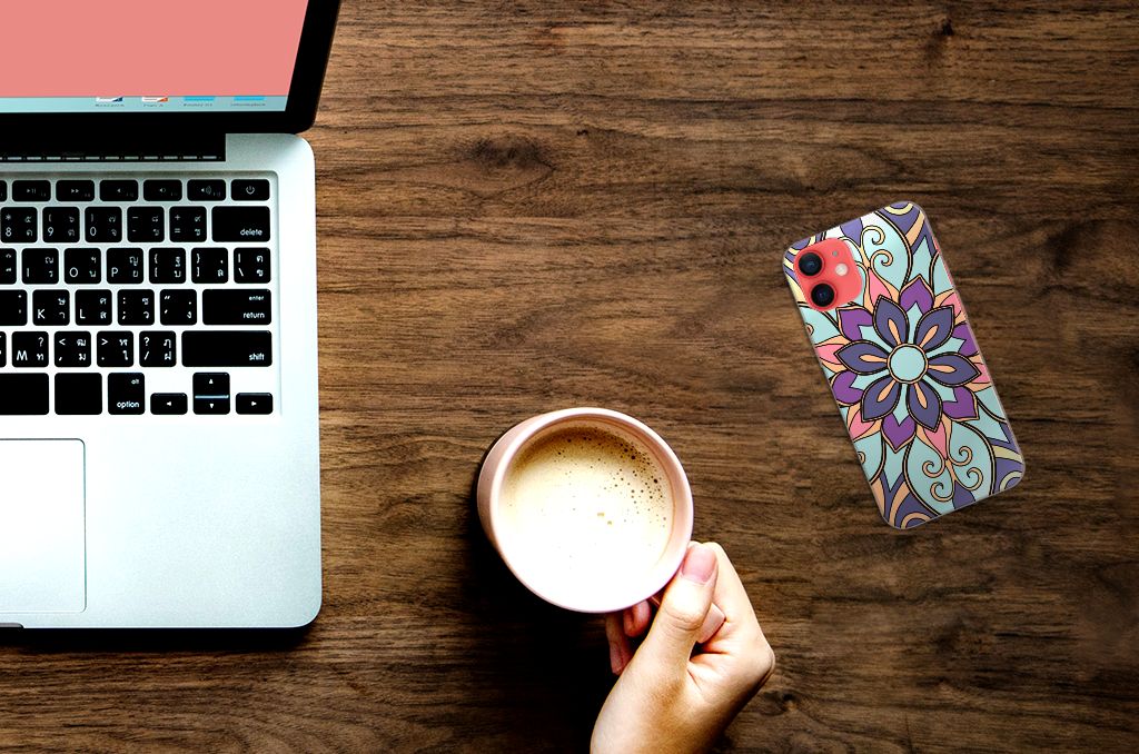 iPhone 12 Mini TPU Case Purple Flower B2C Telecom