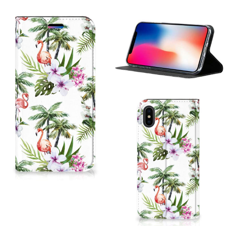 Apple iPhone X | Xs Hoesje maken Flamingo Palms