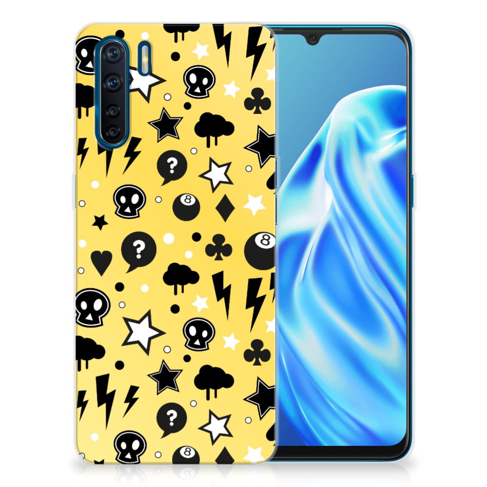 Silicone Back Case OPPO A91 Punk Geel B2C Telecom