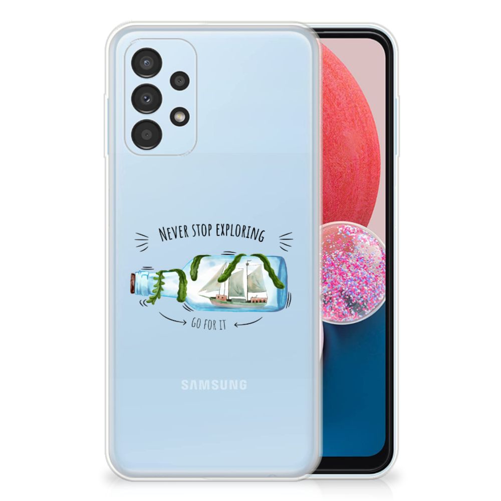 Samsung Galaxy A13 4G Telefoonhoesje met Naam Boho Bottle