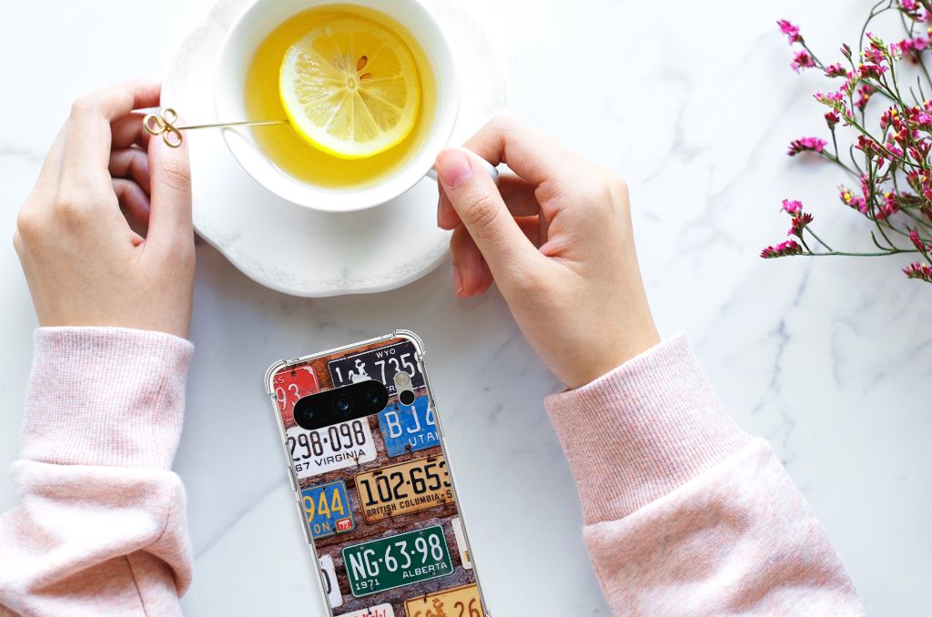 Google Pixel 8 Pro Anti-shock Hoesje met foto Kentekenplaten B2C Telecom