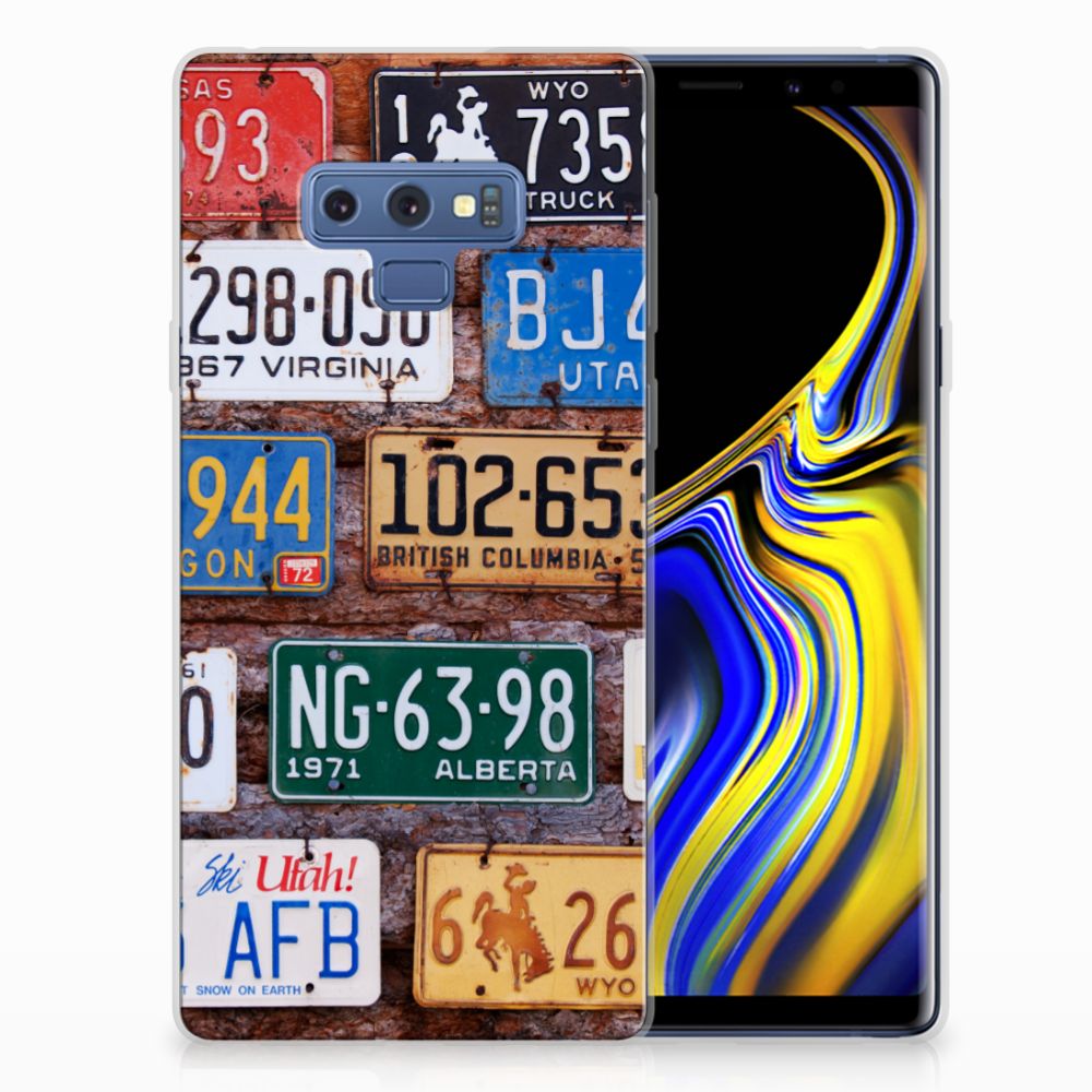 Samsung Galaxy Note 9 Siliconen Hoesje met foto Kentekenplaten