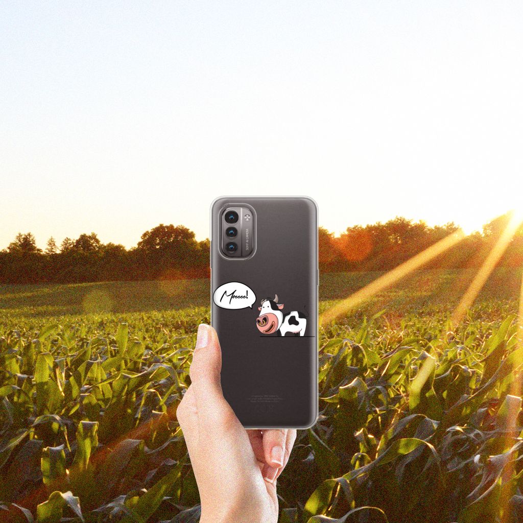 Nokia G21 | G11 Telefoonhoesje met Naam Cow B2C Telecom