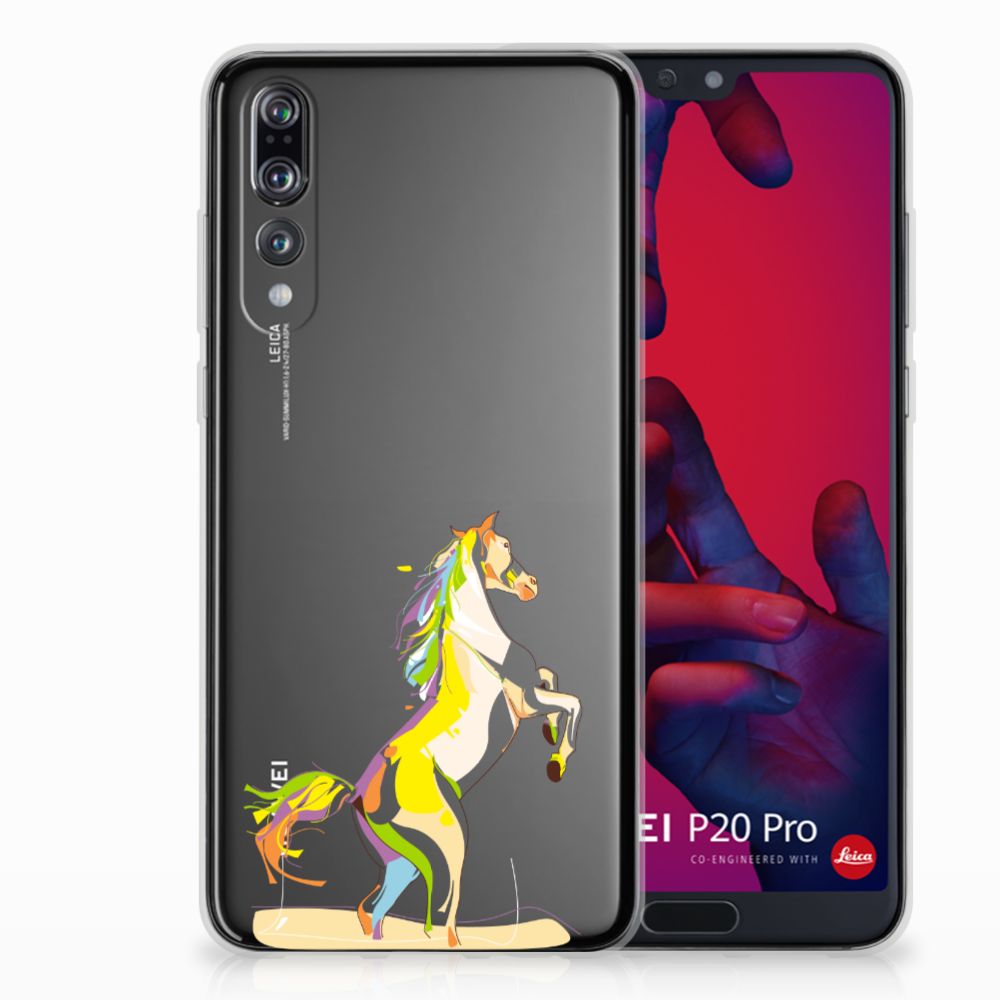 Huawei P20 Pro Telefoonhoesje met Naam Horse Color