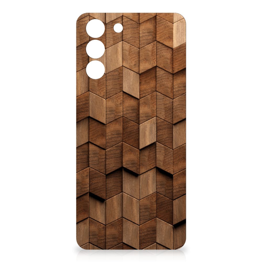 Stevig Telefoonhoesje voor Samsung Galaxy S21 FE Wooden Cubes B2C Telecom