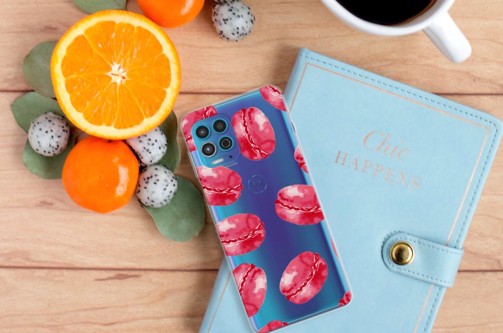 Motorola Moto G100 Siliconen Case Pink Macarons
