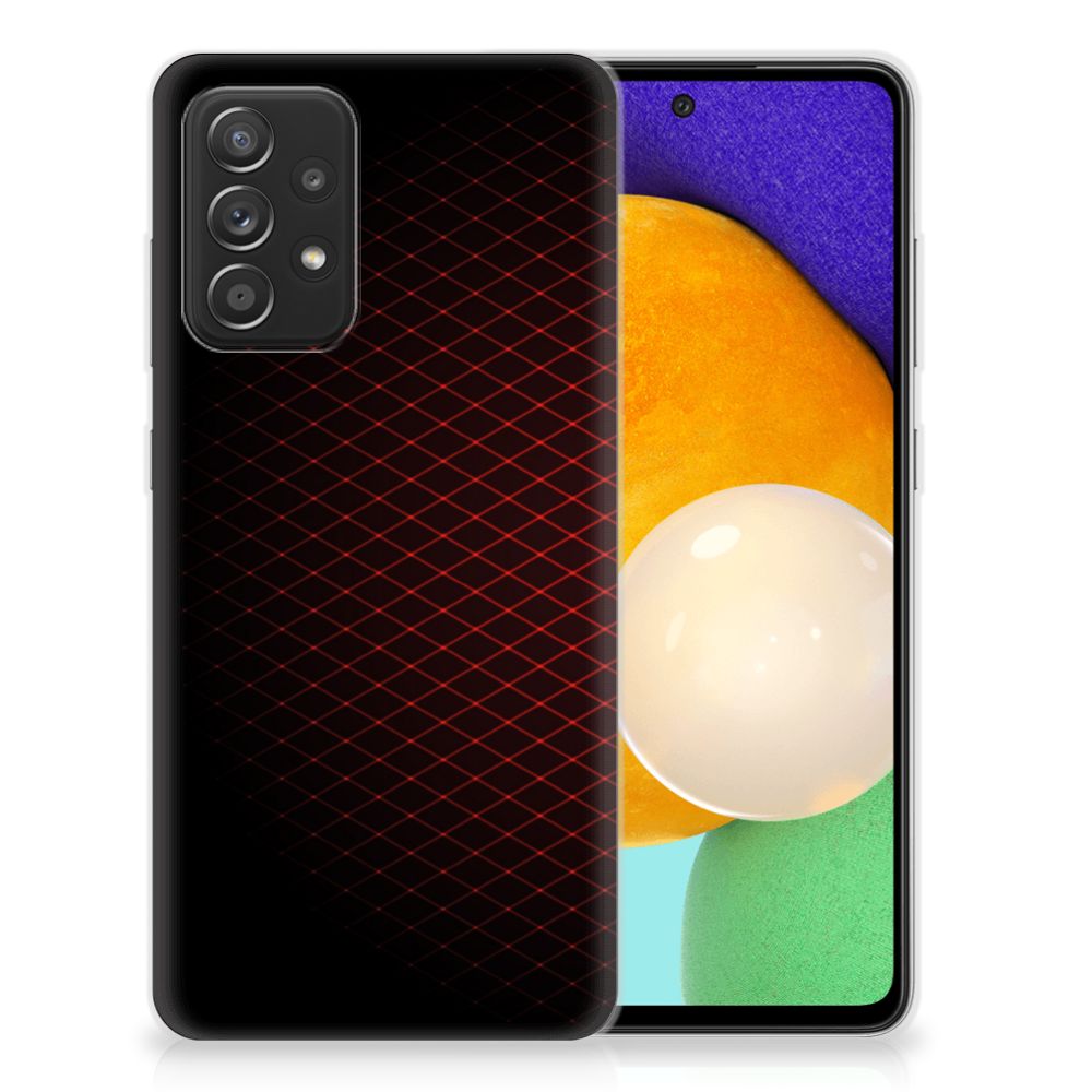 Samsung Galaxy A52 (5G/4G) TPU bumper Geruit Rood B2C Telecom