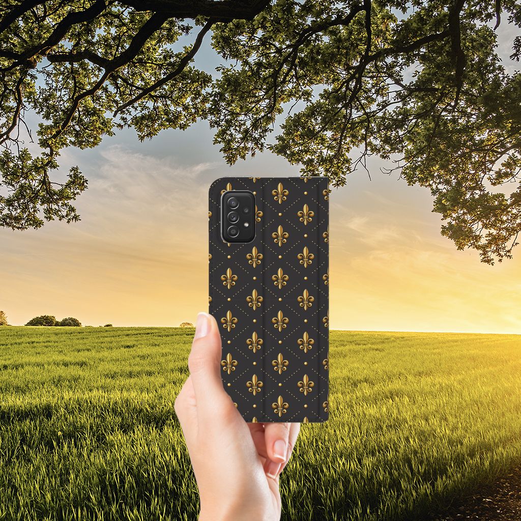 Samsung Galaxy A03s Hoesje met Magneet Franse Lelie - B2C Telecom