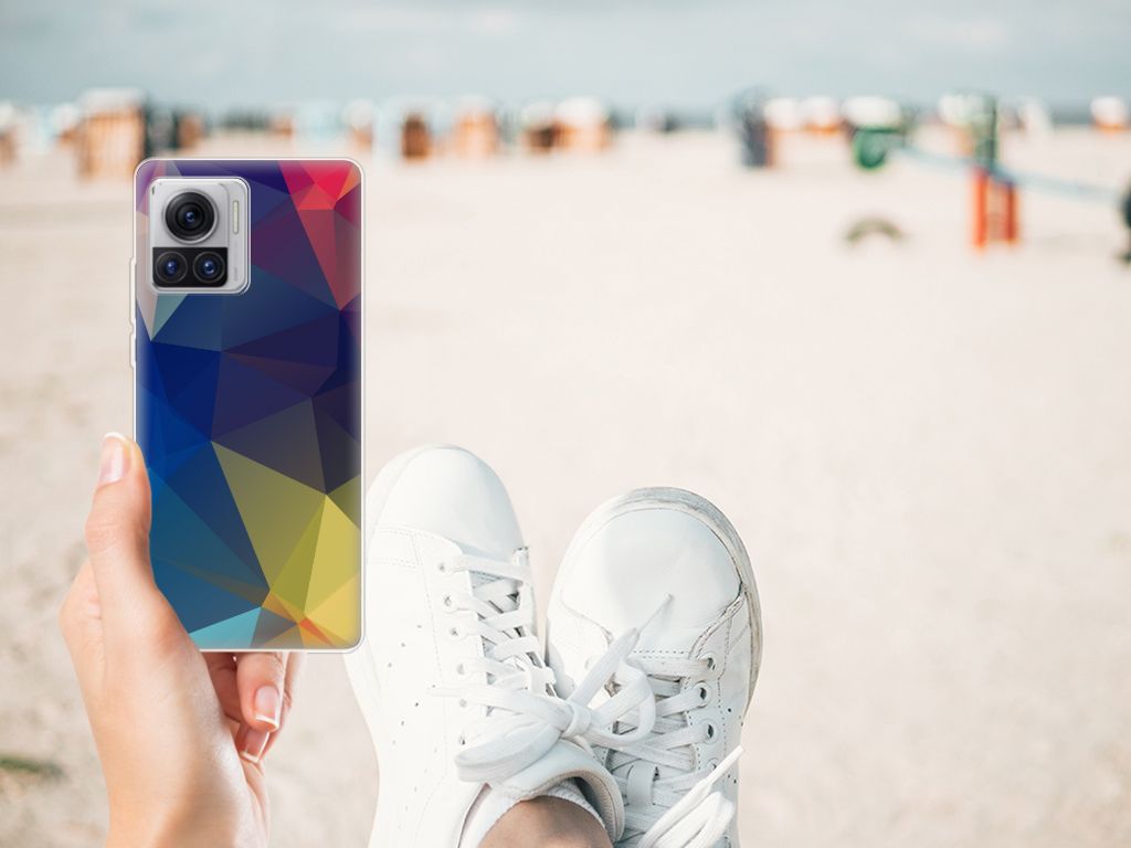 Motorola Moto X30 Pro TPU Hoesje Polygon Dark B2C Telecom