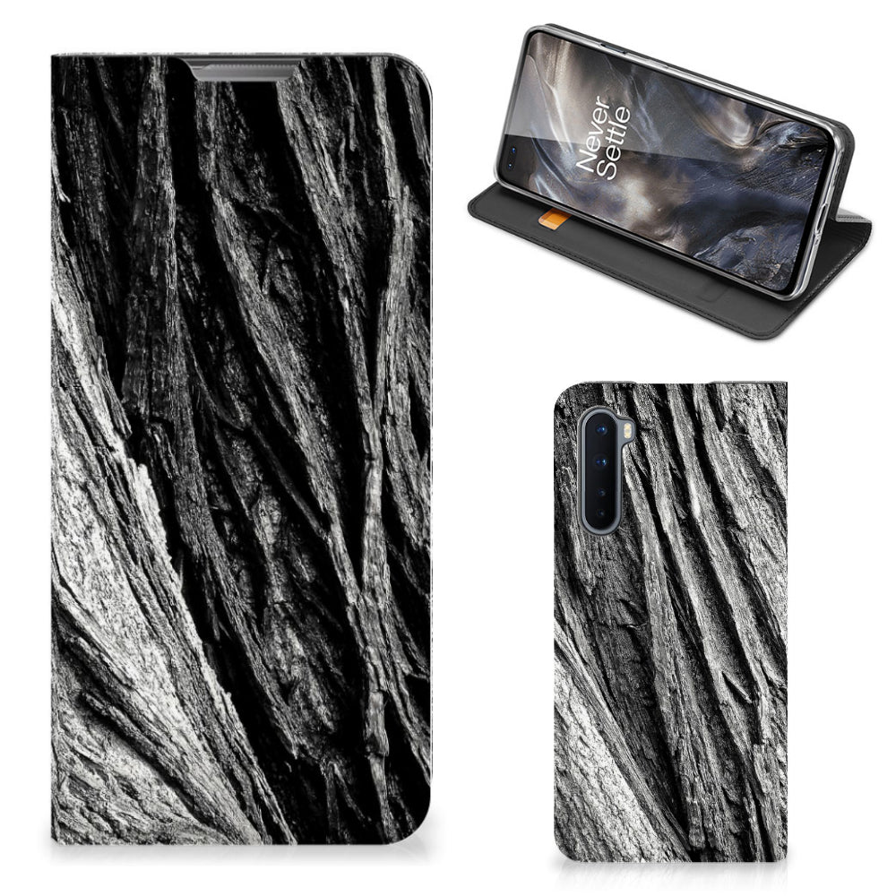 Book Wallet Case OnePlus Nord Boomschors Grijs