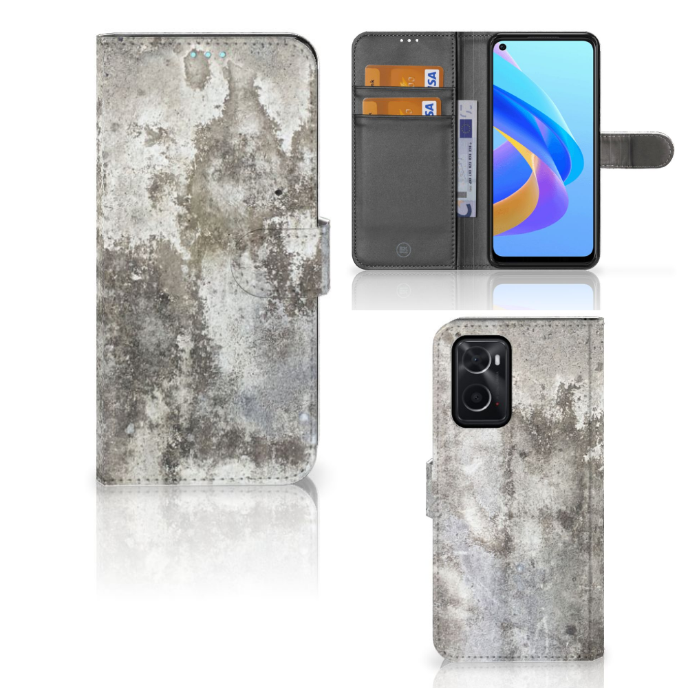 OPPO A76 | A96 Bookcase Beton Print