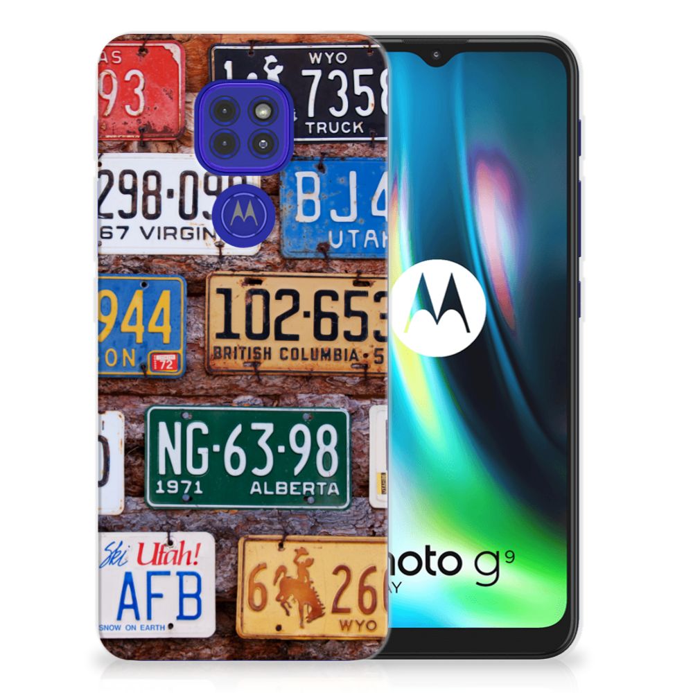 Motorola Moto G9 Play | E7 Plus Siliconen Hoesje met foto Kentekenplaten B2C Telecom