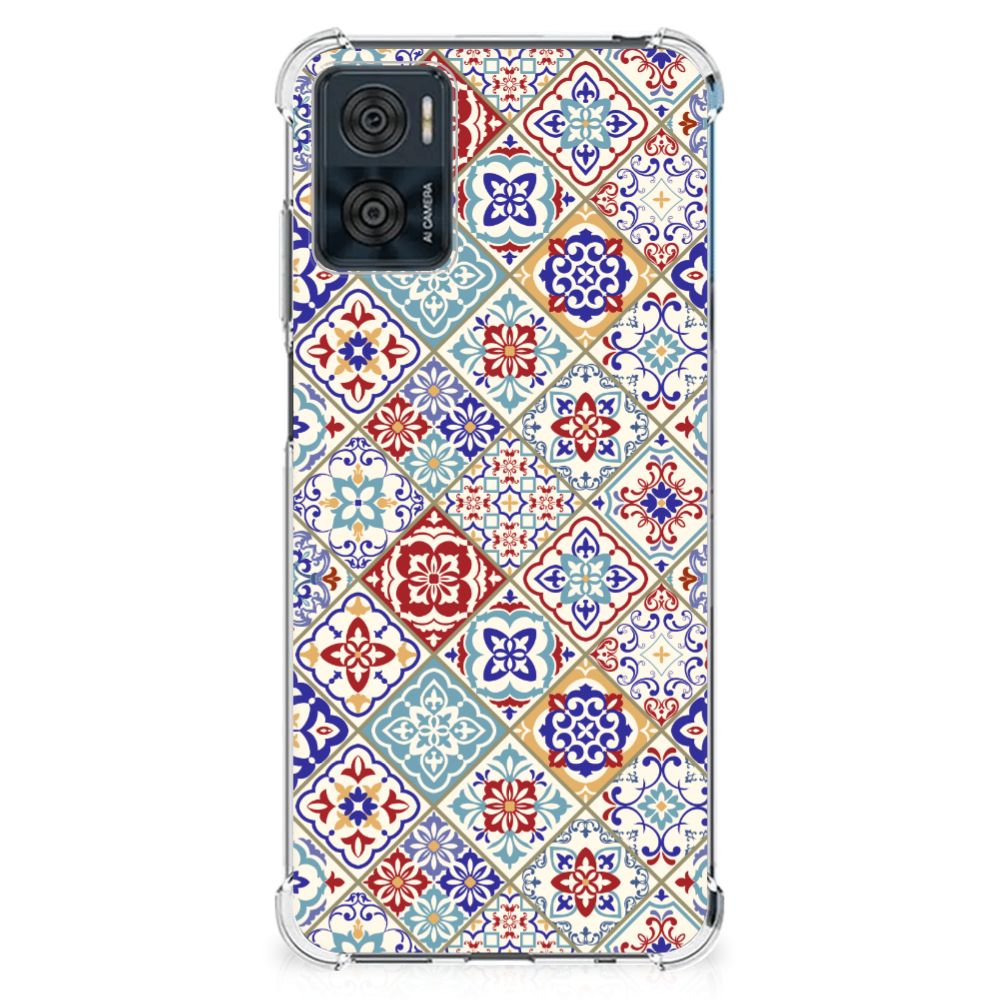 Motorola Moto E22 | E22i Anti-Shock Hoesje Tiles Color B2C Telecom