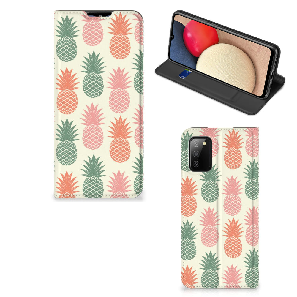 Samsung Galaxy M02s | A02s Flip Style Cover Ananas