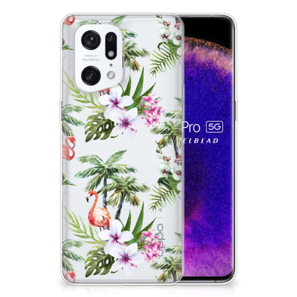 OPPO Find X5 Pro TPU Hoesje Flamingo Palms B2C Telecom