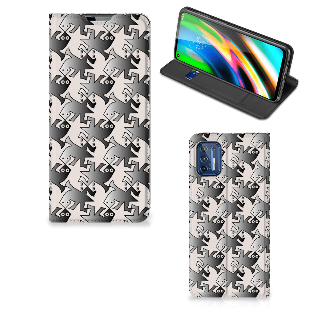 Motorola Moto G9 Plus Hoesje maken Salamander Grey - B2C Telecom