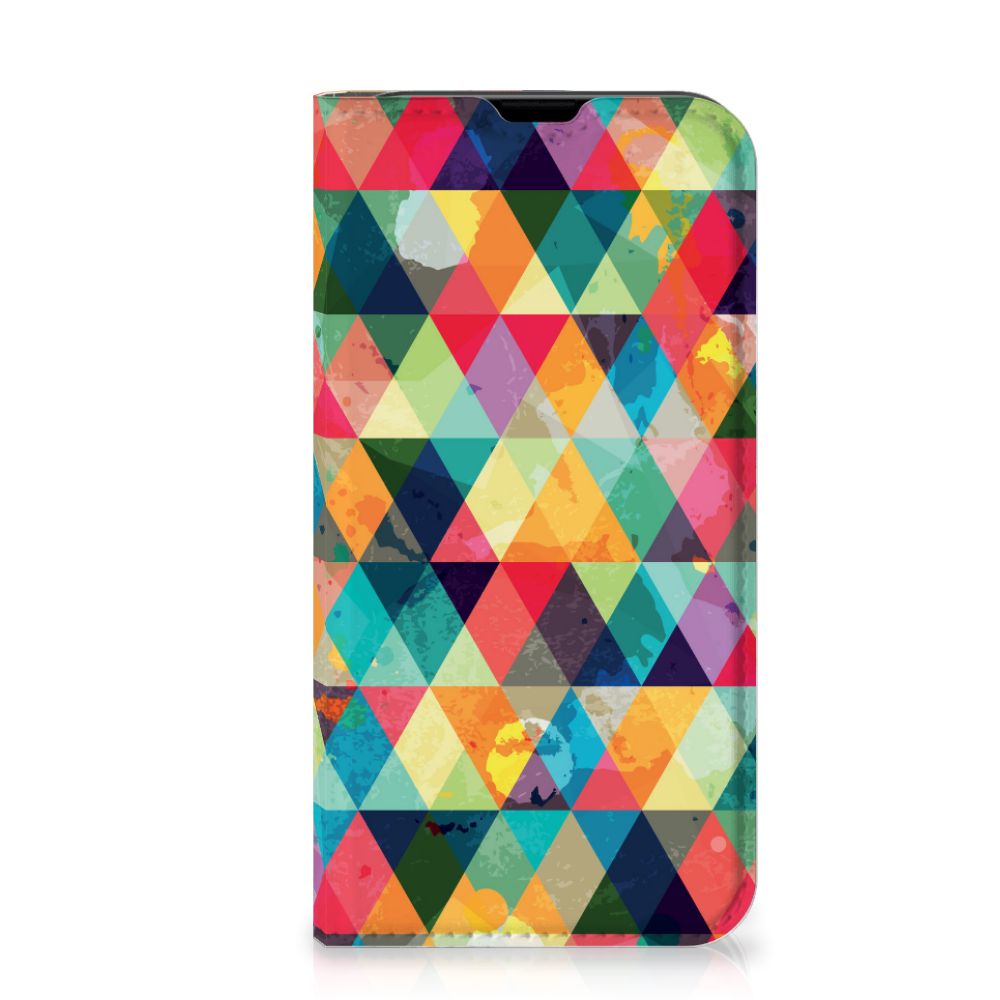 iPhone 13 Mini Hoesje met Magneet Geruit - B2C Telecom