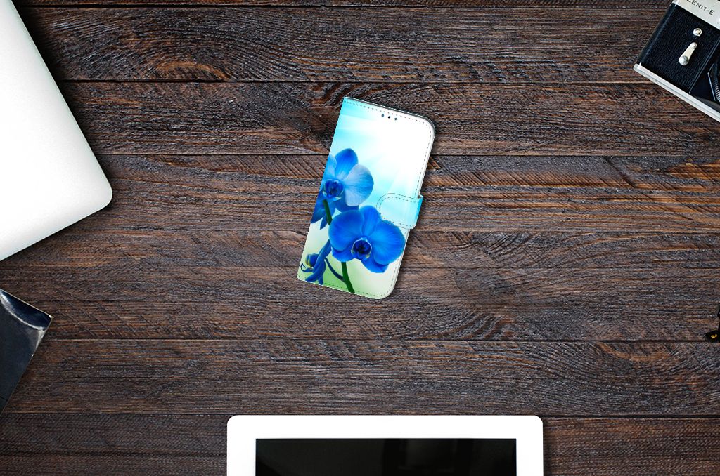 iPhone 14 Pro Hoesje Orchidee Blauw - Cadeau voor je Moeder