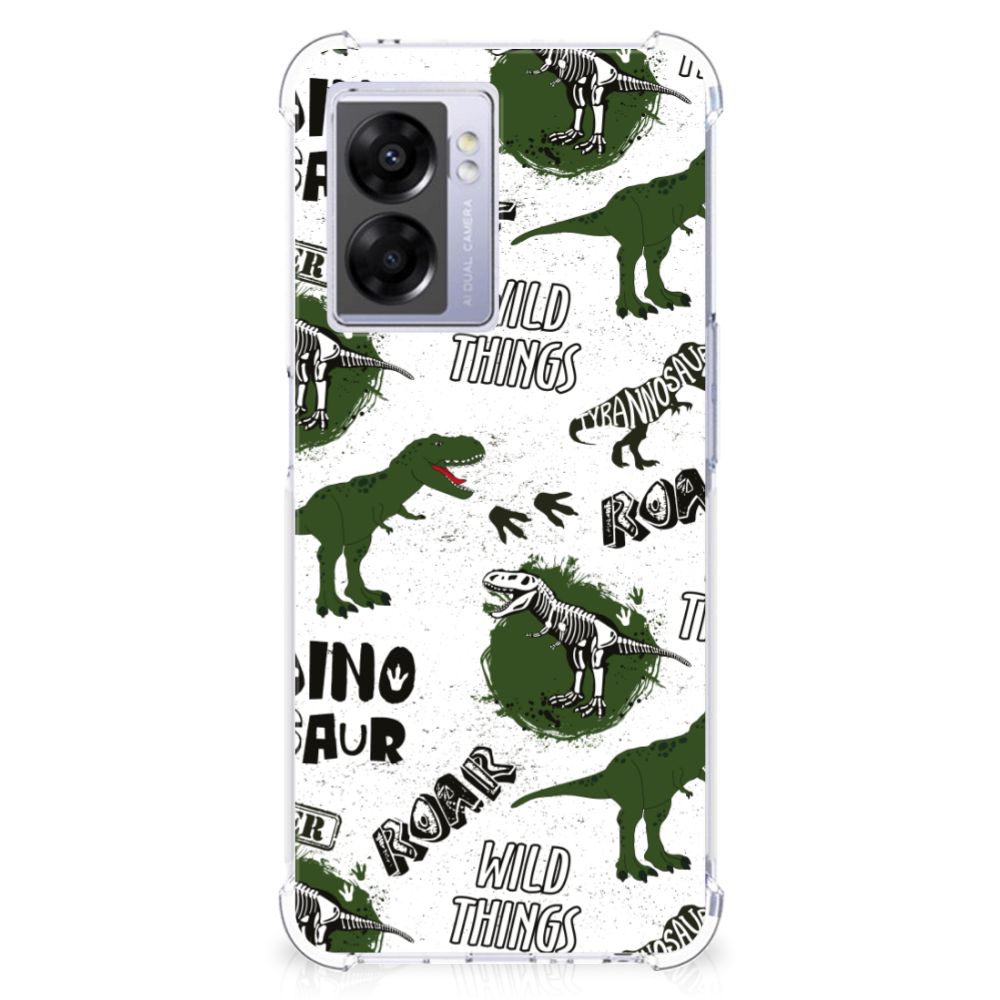 Case Anti-shock voor OPPO A77 5G | A57 5G Dinosaurus - B2C Telecom