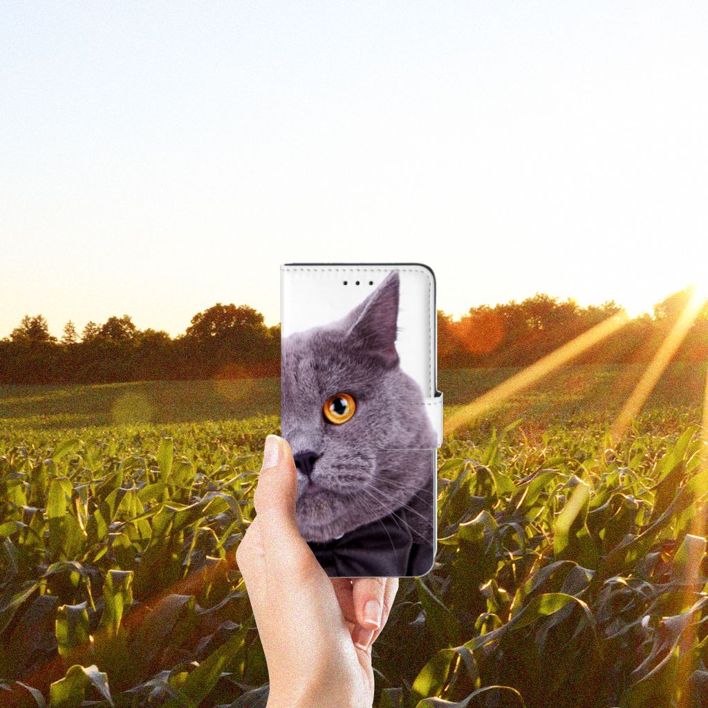 Honor 20 Pro Telefoonhoesje met Pasjes Kat
