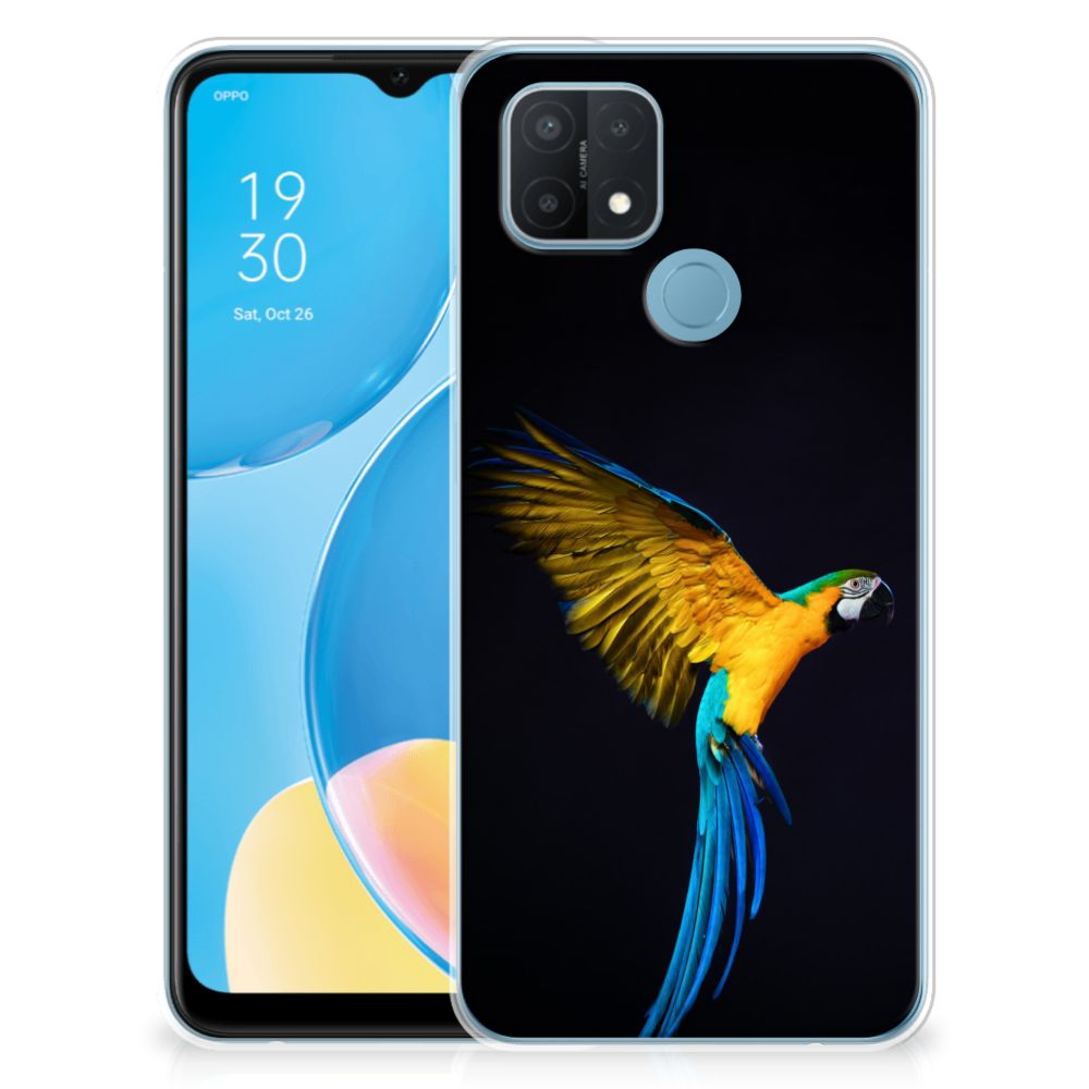 OPPO A15 TPU Hoesje Papegaai