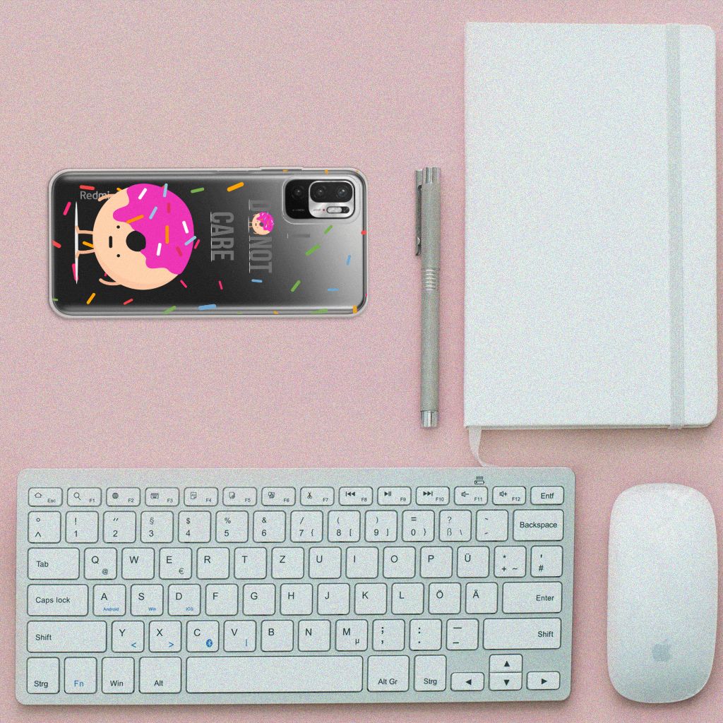 Xiaomi Redmi Note 10/10T 5G | Poco M3 Pro Siliconen Case Donut Roze B2C Telecom