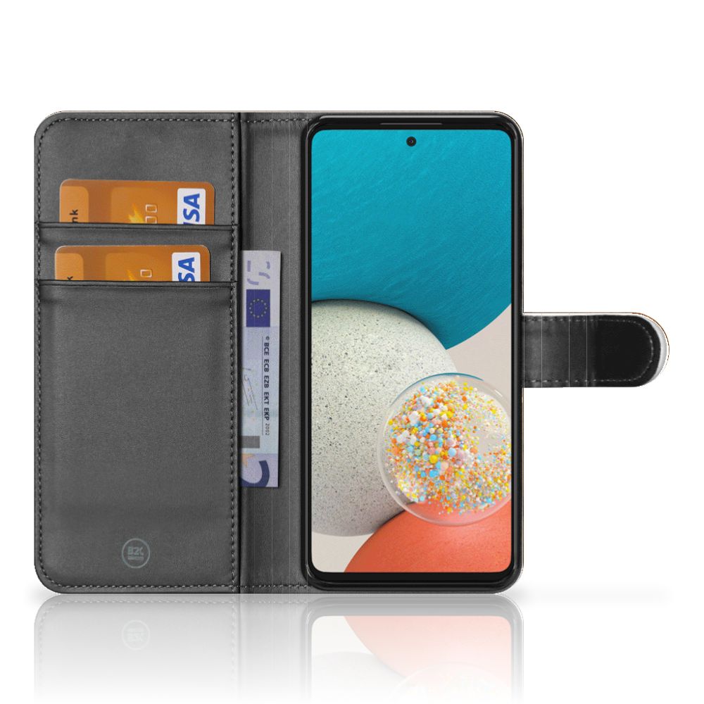 Samsung Galaxy A53 Book Style Case Donker Hout
