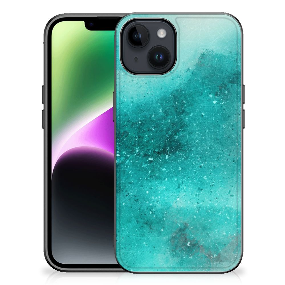 Kleurrijke Telefoonhoesje iPhone 15 Painting Blue