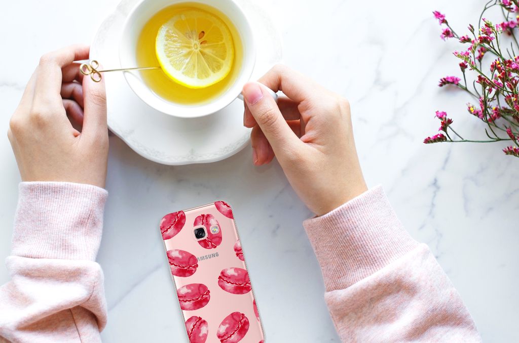 Samsung Galaxy A3 2017 Siliconen Case Pink Macarons