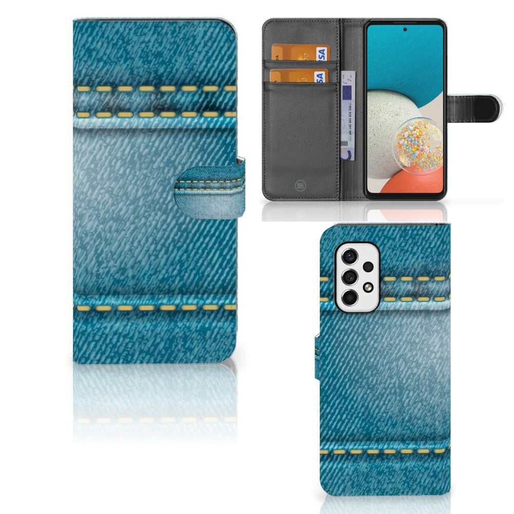 Samsung Galaxy A53 Wallet Case met Pasjes Jeans