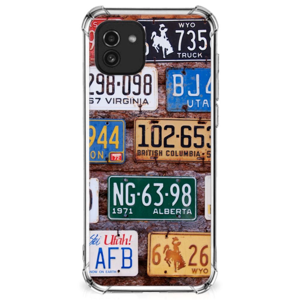Samsung Galaxy A03 Anti-shock Hoesje met foto Kentekenplaten B2C Telecom