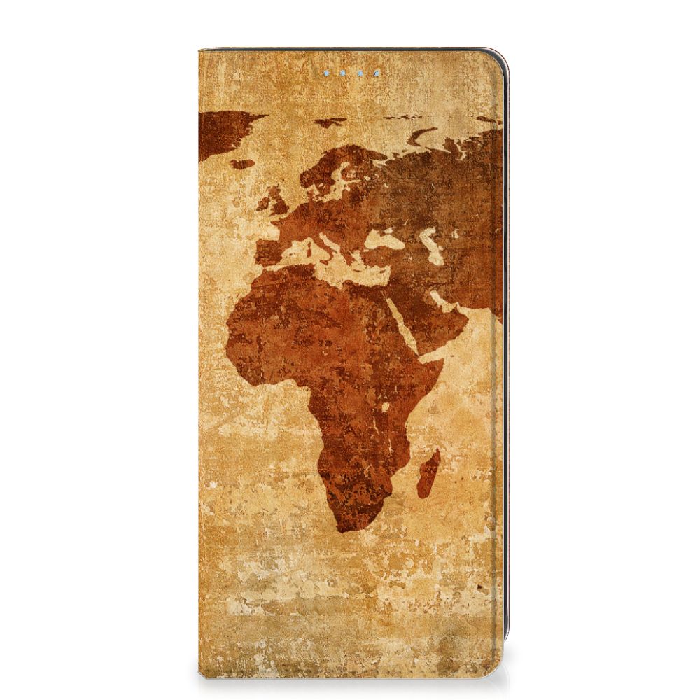 Samsung Galaxy A21s Book Cover Wereldkaart - B2C Telecom