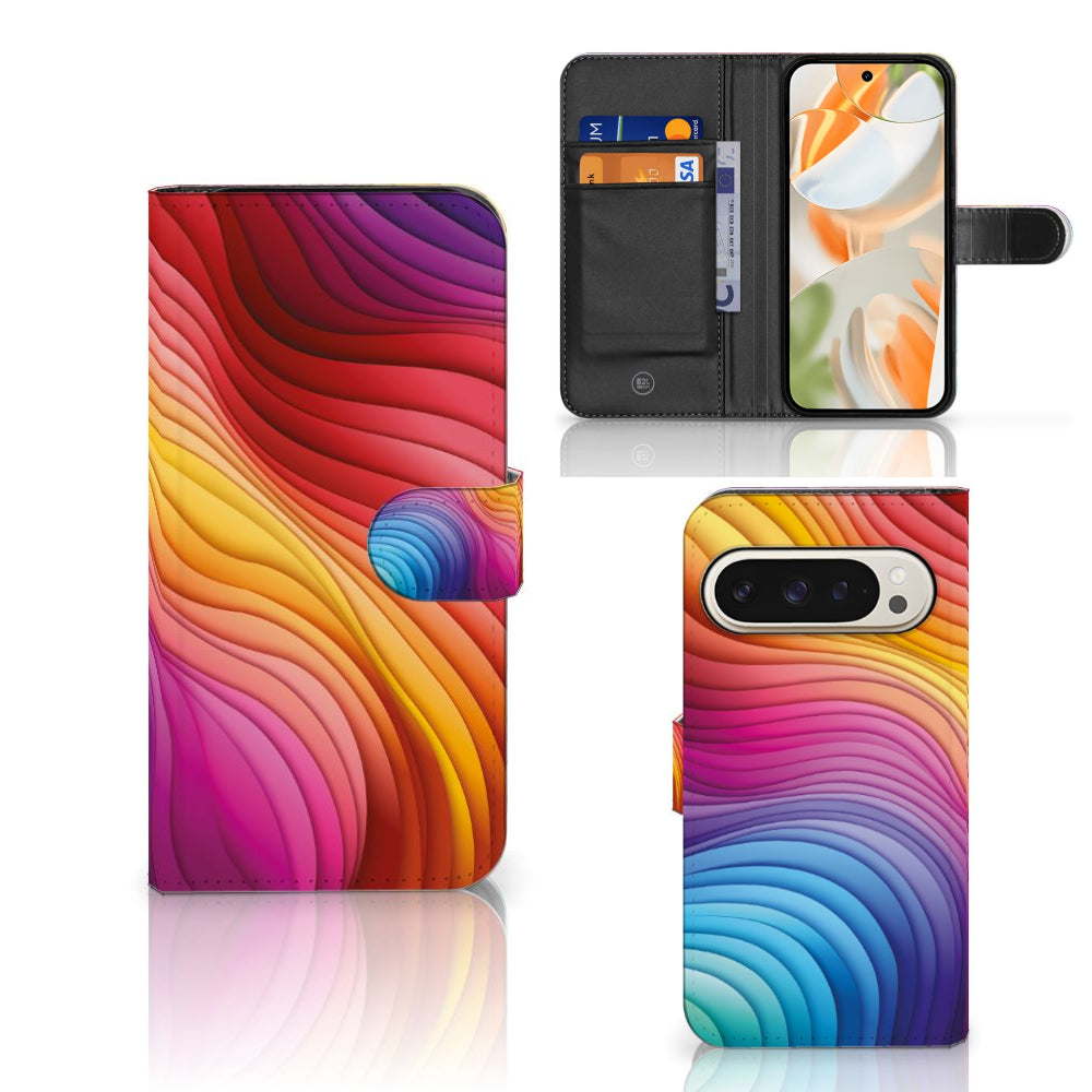 Book Case voor Google Pixel 9 | 9 Pro Regenboog