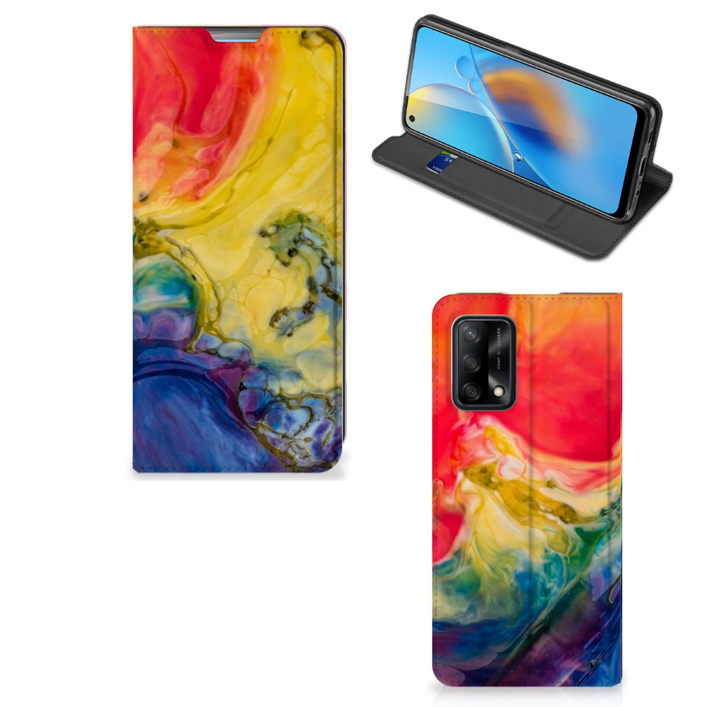 Bookcase OPPO A74 4G Watercolor Dark - B2C Telecom