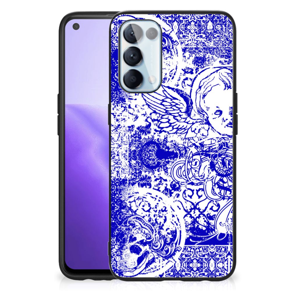 Telefoonhoesje OPPO Reno5 5G | Find X3 Lite Angel Skull Blauw