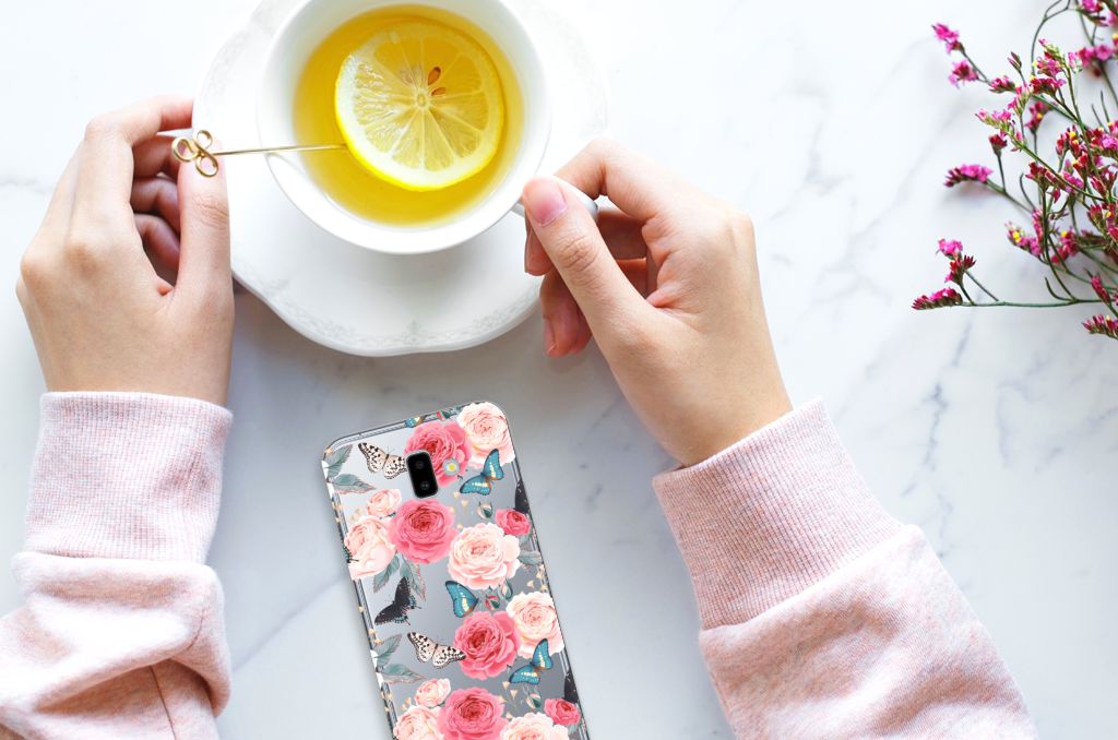 Samsung Galaxy J6 Plus (2018) TPU Case Butterfly Roses