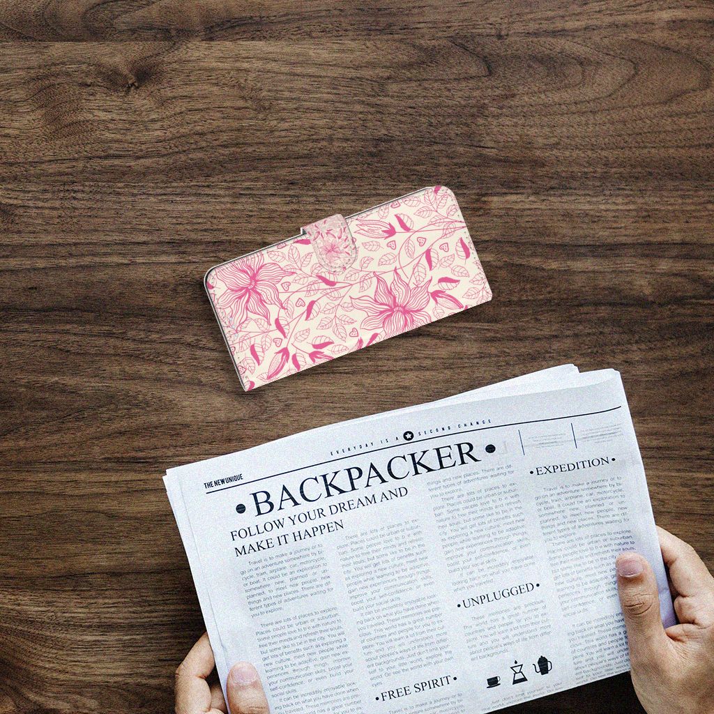 Motorola Moto G100 Hoesje Pink Flowers