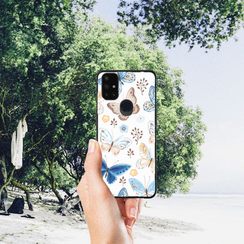 Dierenprint Telefoonhoesje voor OnePlus Nord N10 5G Vlinder B2C Telecom
