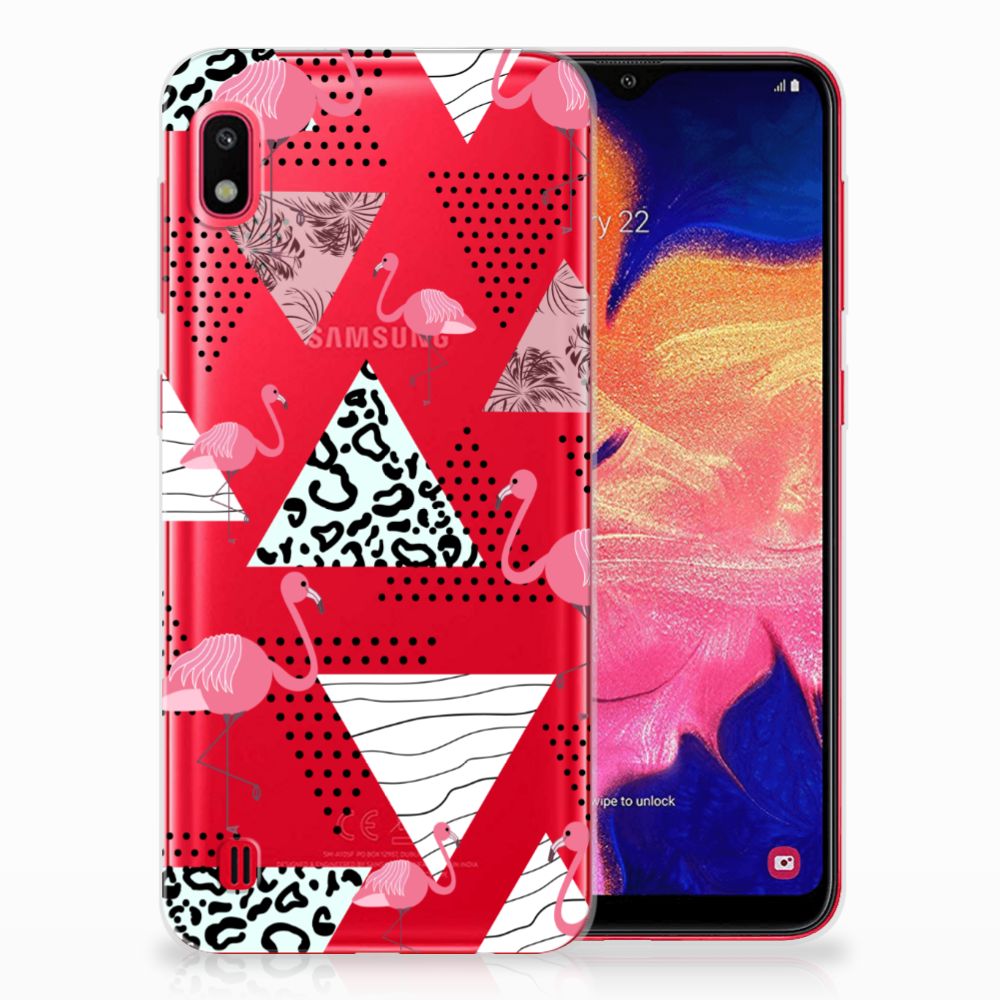 Samsung Galaxy A10 TPU Hoesje Flamingo Triangle